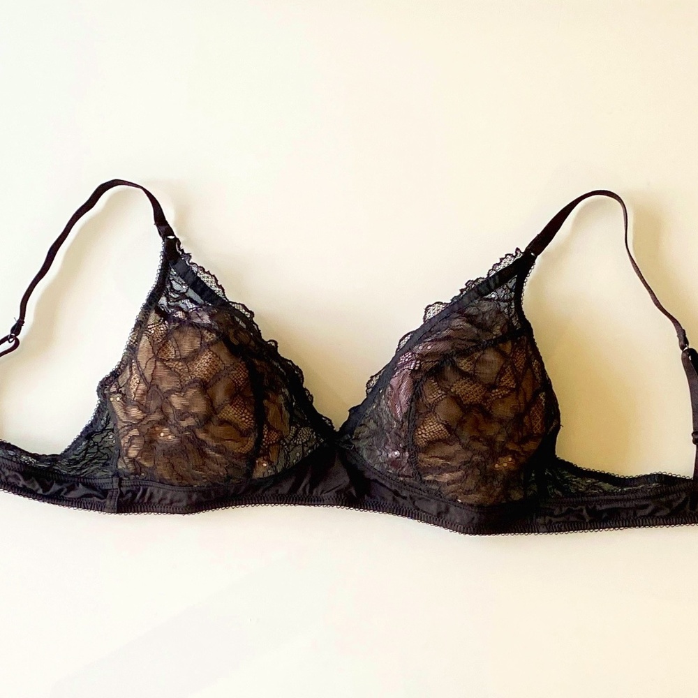 b.tempt'd Bralette,  Black Lace, Size US 38